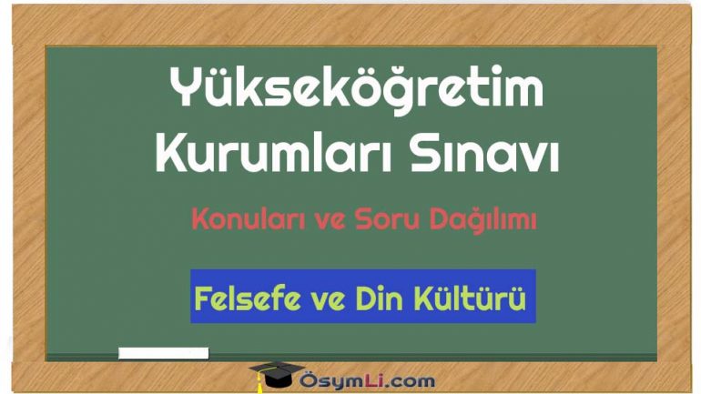 2020 YKS-TYT Felsefe ve Din Kültürü Konuları ve Soru Sayıları PDF