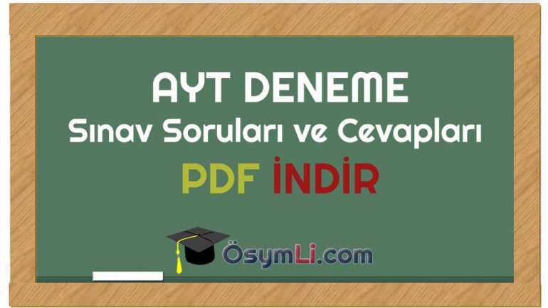 Alan Yeterlilik Testi Deneme Sınavı İNDİR