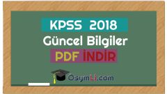 KPSS | 2018 Güncel Bilgiler İNDİR