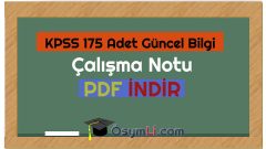 2022 KPSS YENİ Güncel Bilgi Notları PDF İNDİR