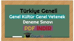 2026 TG Genel Kültür&Yetenek Deneme Sınavı İNDİR