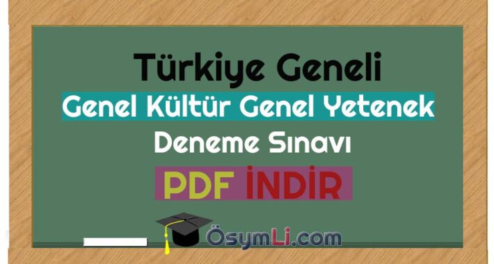 2026 TG Genel Kültür&Yetenek Deneme Sınavı İNDİR