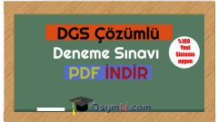 DGS Kazandıran Deneme Testi-2 İndir