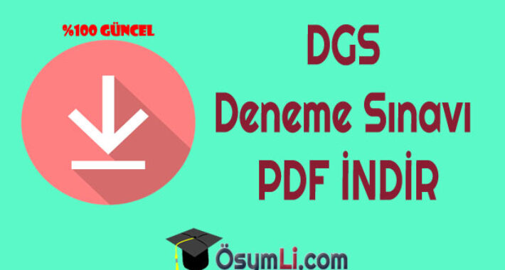 Yeni Sistem DGS Deneme Sınavı PDF İndir