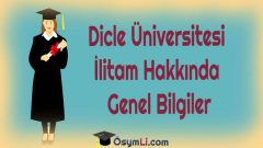 Dicle Üniversitesi İlitam Hakkında Genel Bilgiler