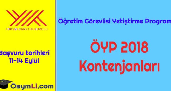 2018 ÖYP lisansüstü eğitim tercih sonuçları açıklandı