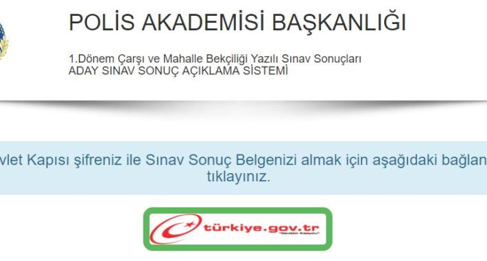 Bekçilik Yazılı Sınav Sonuçları Açıklandı