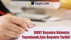 DHBT Başvuru Kılavuzu Yayımlandı,İşte Başvuru Tarihi!