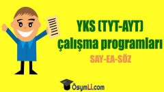 2026 YKS 15 tatil çalışma programı indir (SAY-SÖZ-EA)