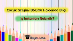 Çocuk Gelişimi Bölümü Hakkında Bilgi | İş İmkanları Nelerdir?