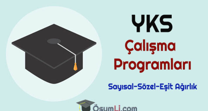 2026 YKS (TYT-AYT) MF-TM-TS  Ders Çalışma Programları