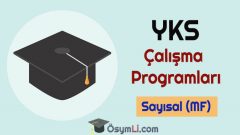 2026 YKS -TYT Sayısal (MF) Çalışma Programı İndir
