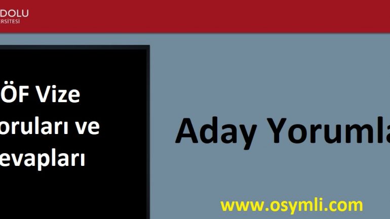 13-14 Nisan AÖF Sınav Aday Yorumları, Vize Sınavları Kolay mı Zor mu?