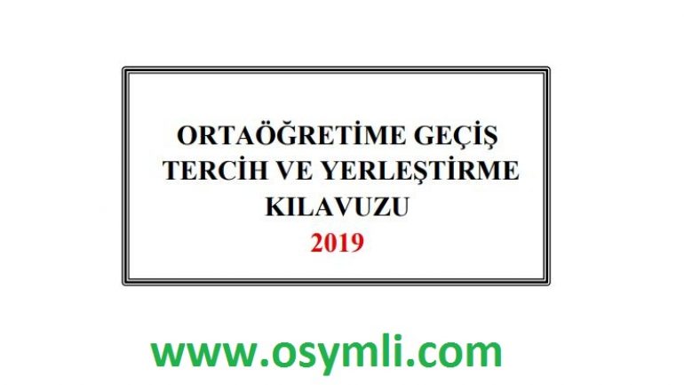 2019 LGS Tercih ve Yerleştirme Kılavuzu İndir (MEB)