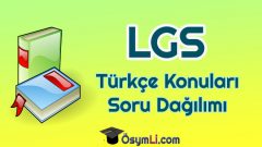 2026 LGS Türkçe Konuları ve Soru Dağılımı PDF (MEB )