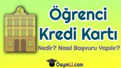 Öğrenci Kredi Kartı Nedir? Öğrenci Kredi Kartına Nasıl Başvurulur?
