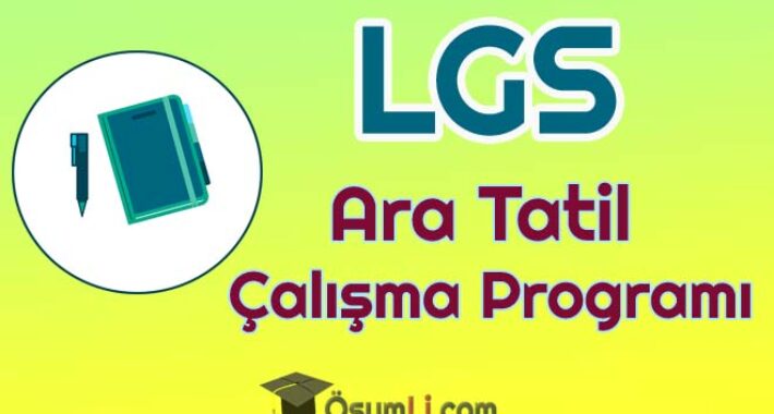 2027 LGS Ara Tatil Çalışma Programı İndir