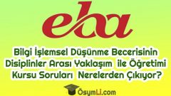 Bilgi İşlemsel Düşünme Becerisinin Disiplinler Arası Yaklaşım ile Öğretimi Kursu