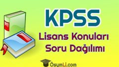 2026 KPSS Lisans Konuları ve Soru Dağılımı