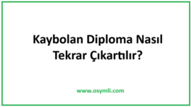 Kaybolan Diploma Nasıl Tekrar Çıkartılır?
