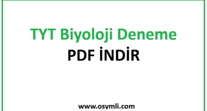 2027 TYT Biyoloji PDF Soru-Konu-Deneme-İNDİR