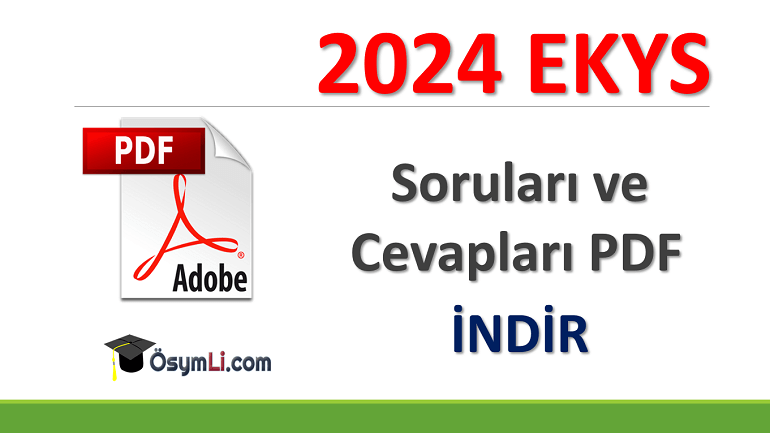 2024 MEB EKYS Soru ve Cevapları PDF İndir