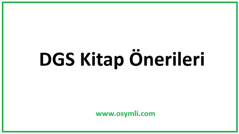 2027 DGS Kitap Önerileri