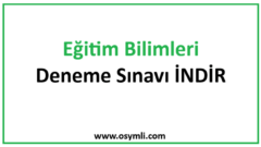 2026 TG Eğitim Bilimleri Çözümlü Deneme Sınavı İNDİR