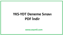 2027 YKS-YDT Deneme Sınavı PDF İndir