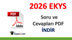 2026 MEB EKYS Soru ve Cevapları PDF İndir
