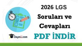 2026 LGS Soruları ve Cevapları PDF İndir