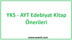 2027 YKS Edebiyat Kitap Önerileri | AYT Edebiyat Kitap Tavsiyesi