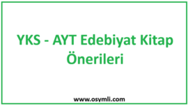 2027 YKS Edebiyat Kitap Önerileri | AYT Edebiyat Kitap Tavsiyesi