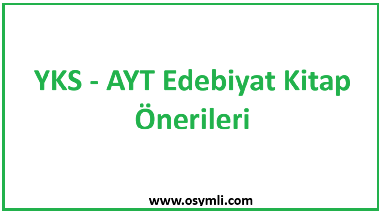 2027 YKS Edebiyat Kitap Önerileri | AYT Edebiyat Kitap Tavsiyesi