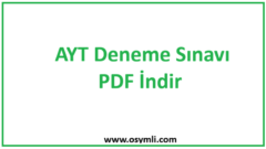 2027 AYT Deneme PDF İndir