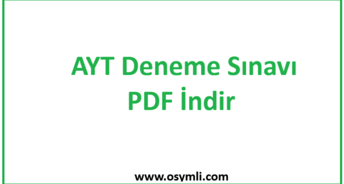 2027 AYT Deneme PDF İndir