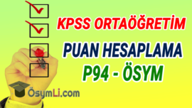 2026 KPSS Ortaöğretim Puan Hesaplama